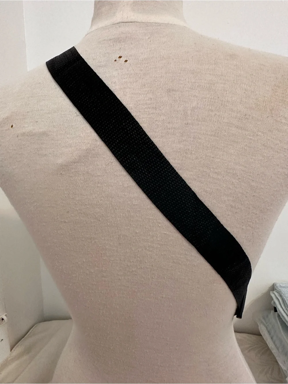 Fashion Label Black Sling Crossbody Bag for Men